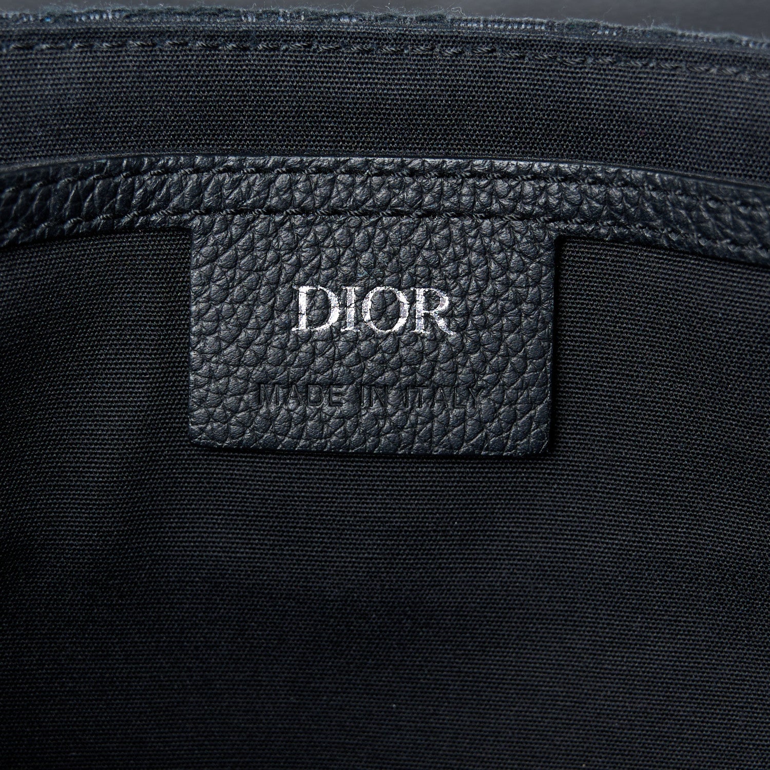 Christian Dior Oblique Jacquard Grained Calfskin Saddle Pouch With Strap Black 6 of 10