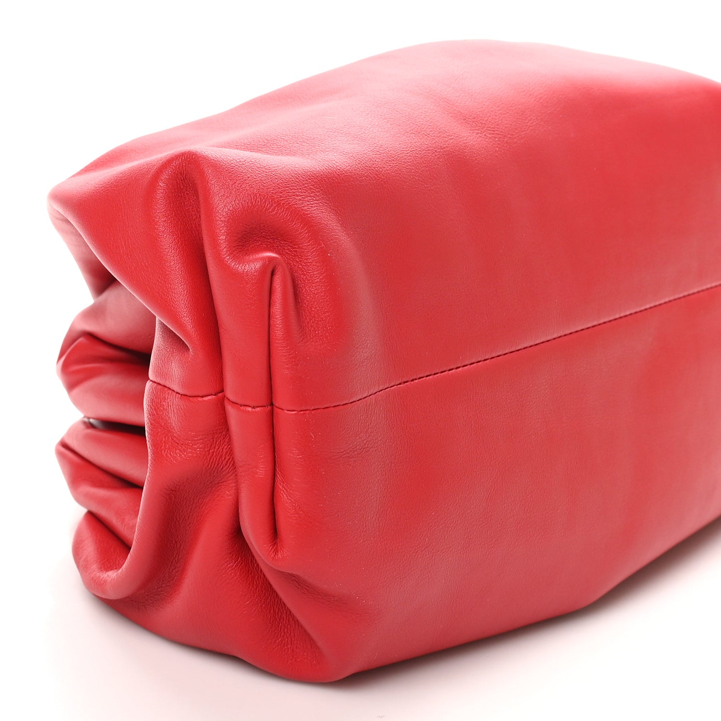 Smooth Butter Calf The Pouch Oversized Clutch Bright Red