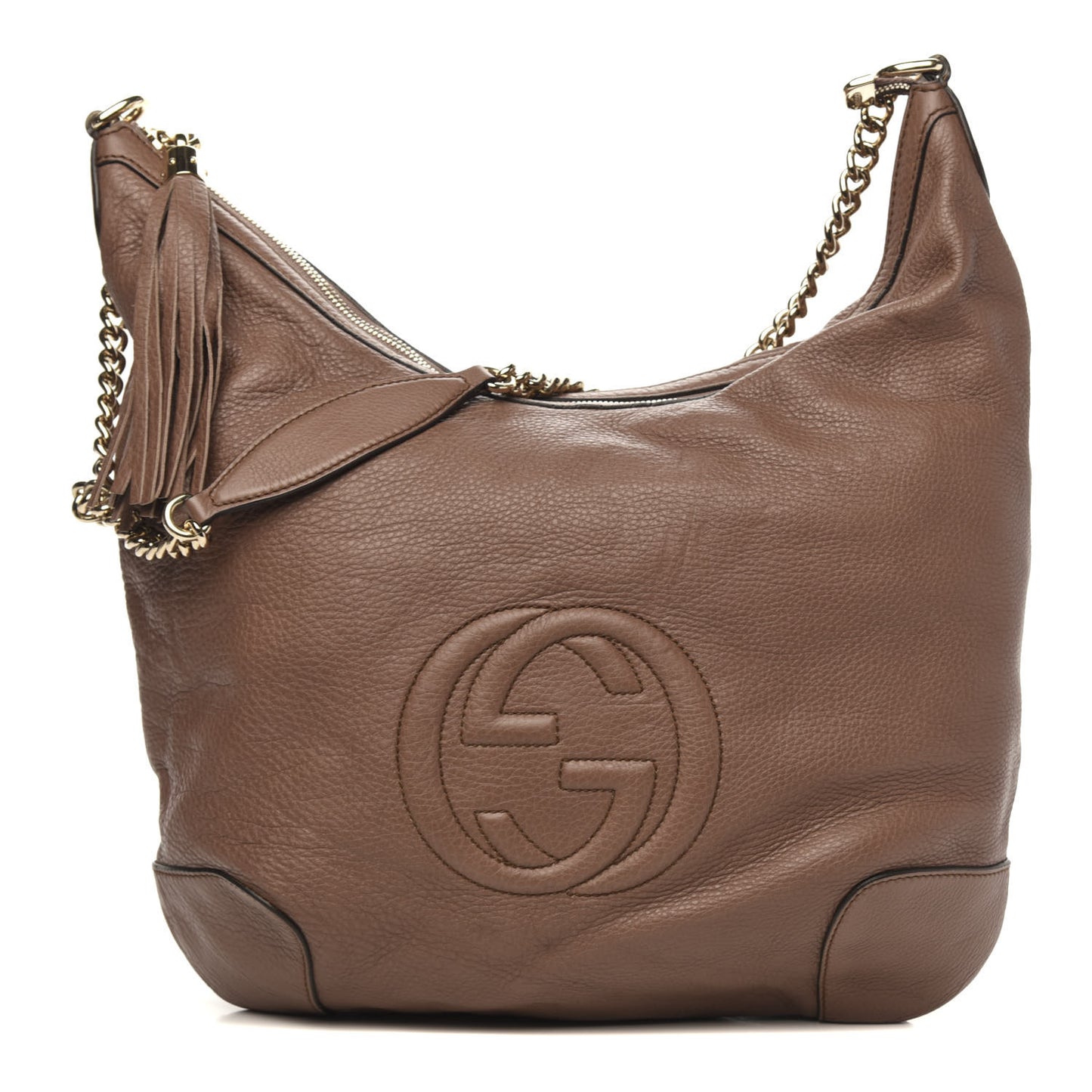 Cellarius Calfskin Medium Soho Chain Hobo Acero