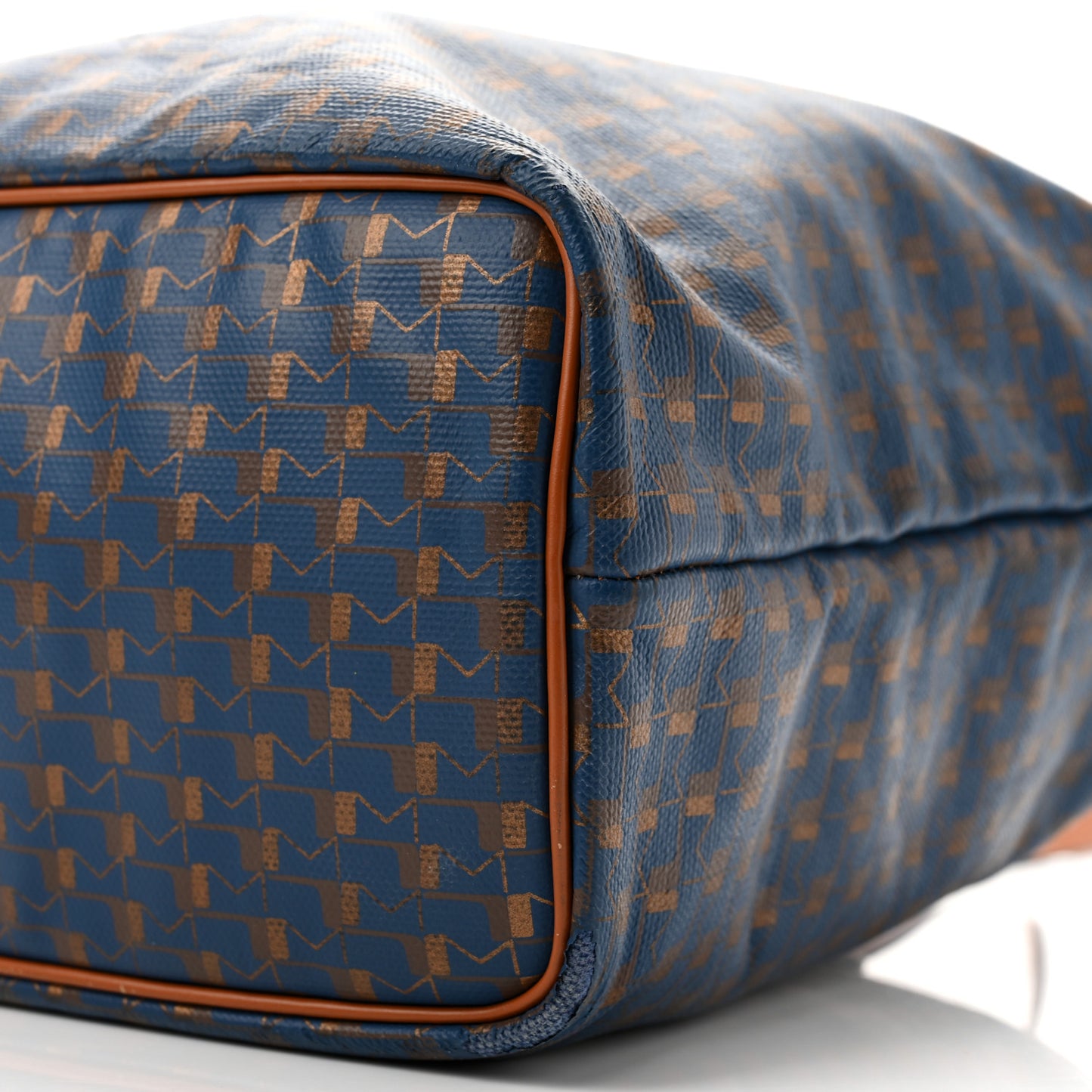 Grained Calfskin Canvas 1920 Oh! Tote Ruban Duo MM Indigo Bronze Cognac