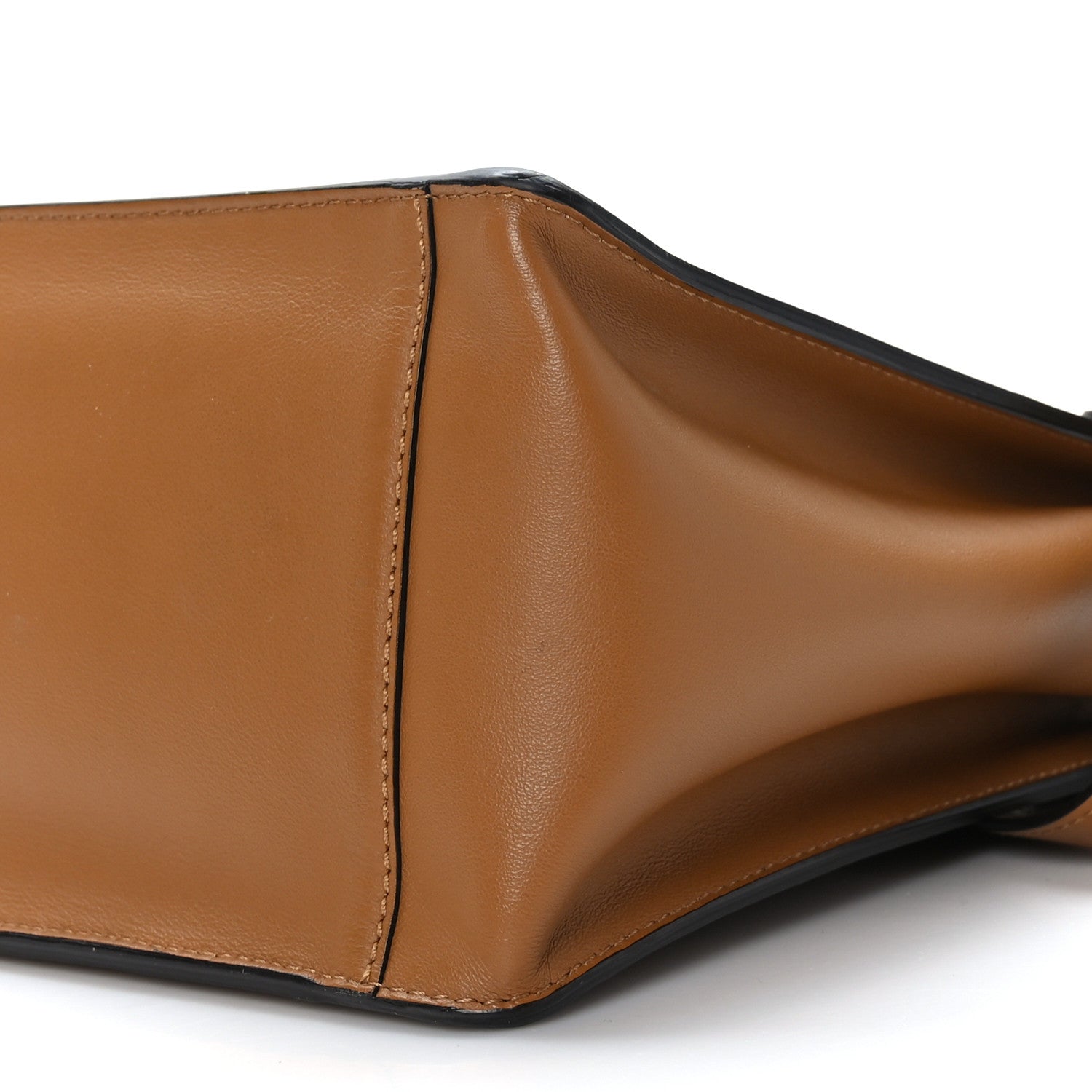 Fendi Vitello Grace Suede Snakeskin Small Flip Tote Nocciola Light Brown Marrone 11 of 11