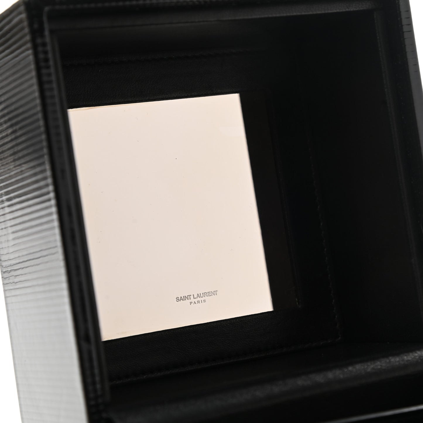 Patent Jerry Cube Box Clutch Black