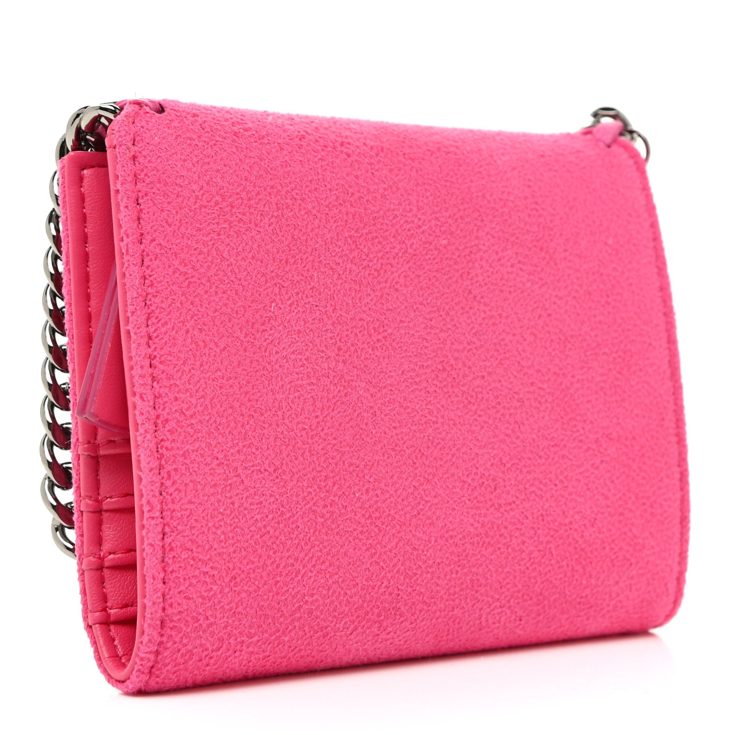 Shaggy Deer Small Falabella Flap Wallet Hot Pink