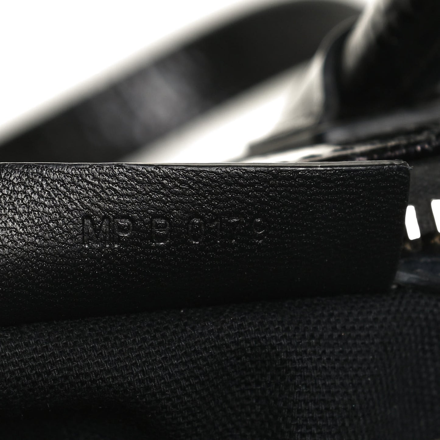 Calfskin Crocodile Embossed Mini Antigona Black