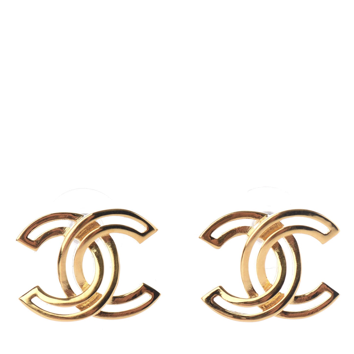 Metal Obazine CC Earrings Gold