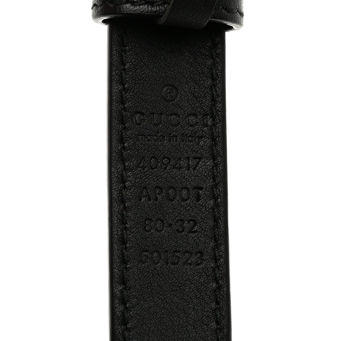 Calfskin Double G 20mm Belt 80 32 Black