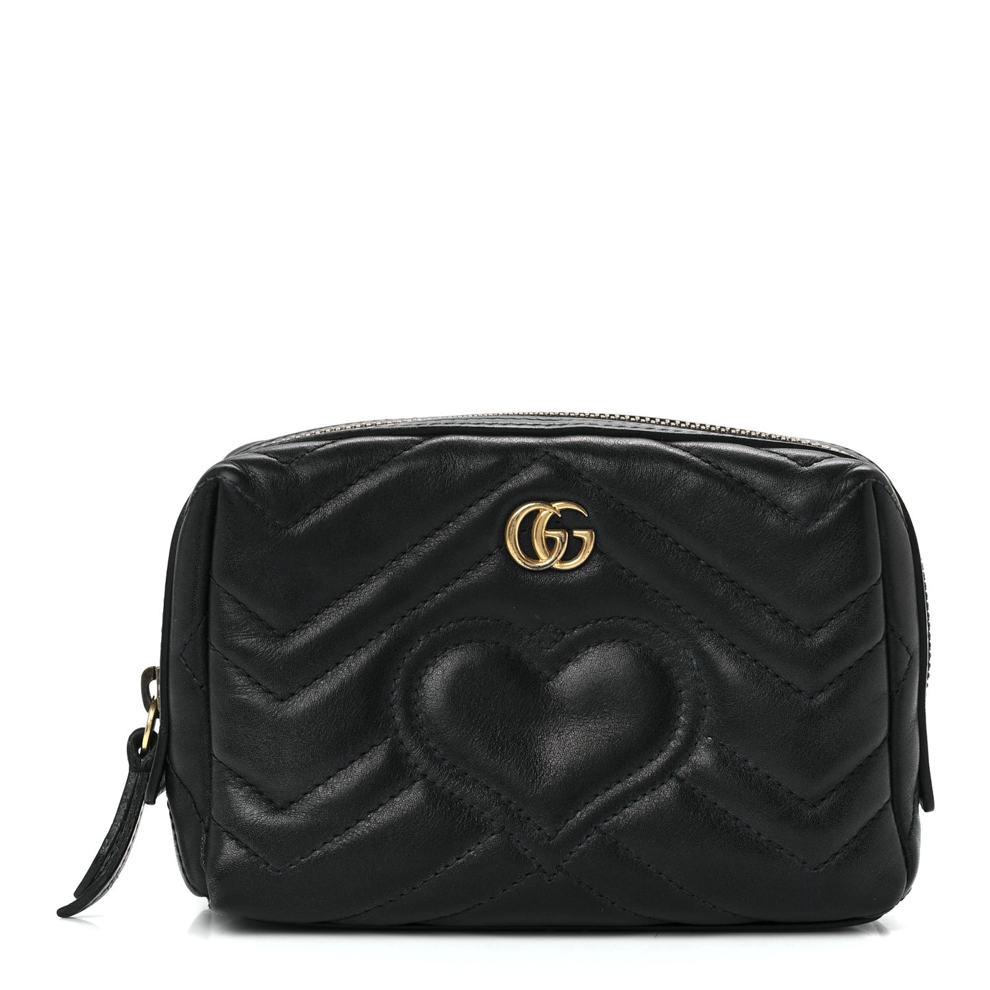 Calfskin Matelasse GG Marmont Cosmetic Case Black
