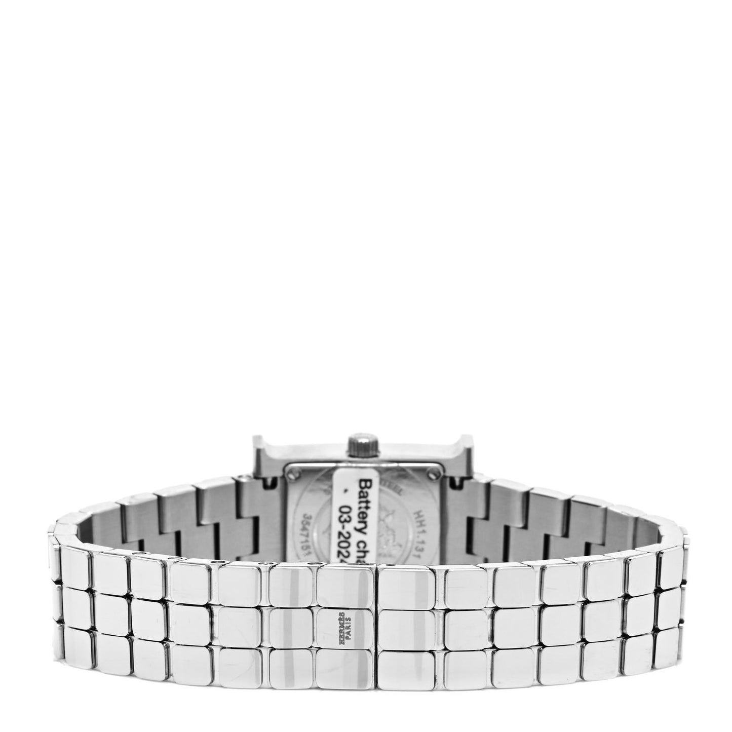 Stainless Steel Diamond Bezel Mother of Pearl 17.2mm Heure H Hour Quartz Watch