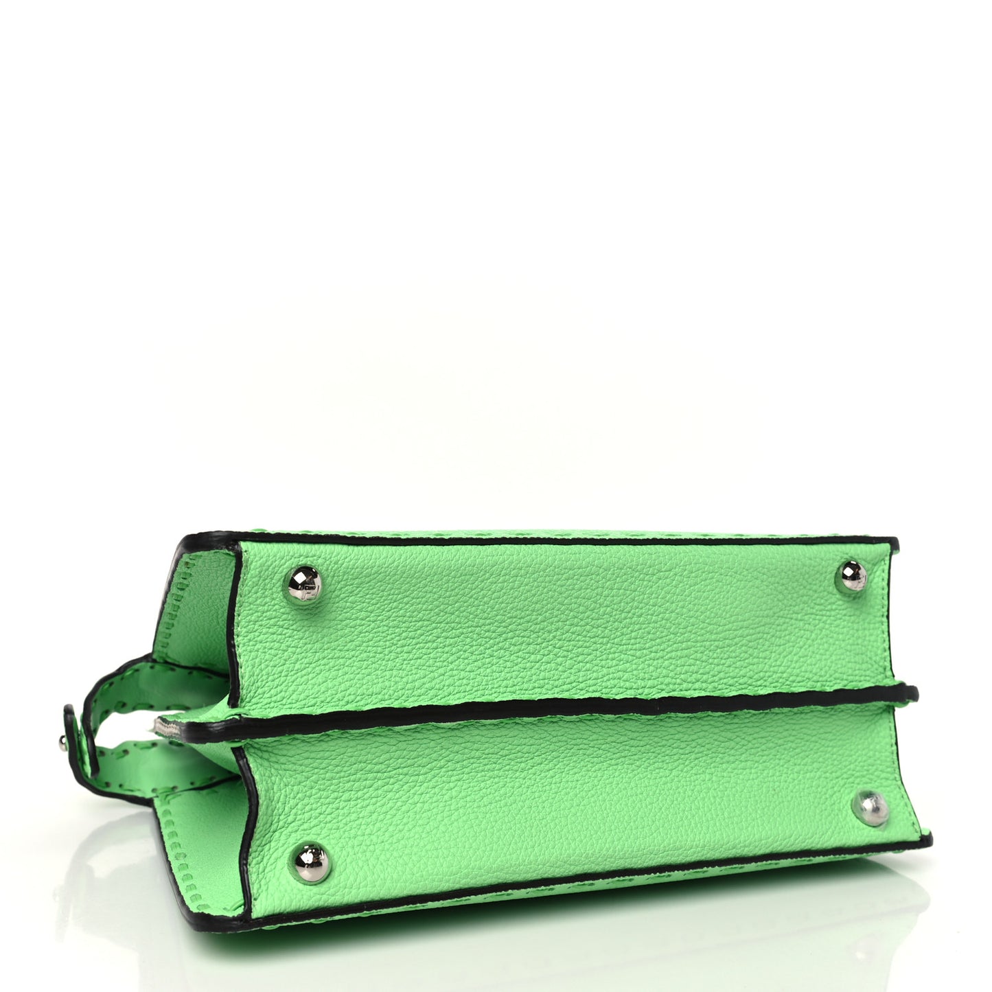 Cuoio Roma Sellerissima Nappa Sintetica Tape Stitch Small Peekaboo I SEE U Satchel Edamame