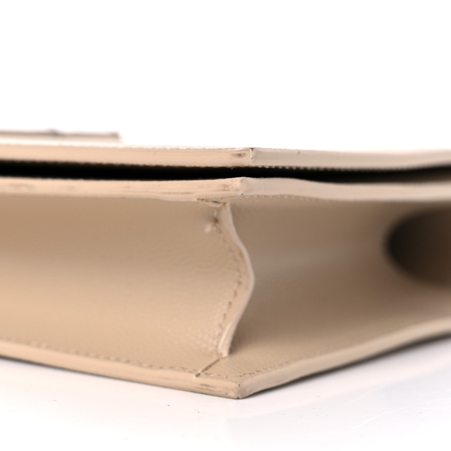 Grain De Poudre Classic Kate Monogram Clutch Nude Powder