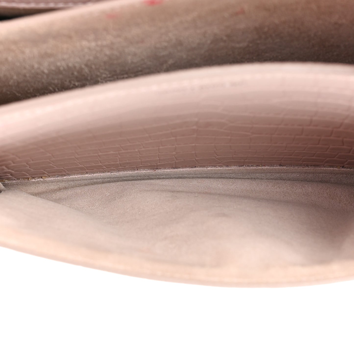 Calfskin Crocodile Embossed Medium Monogram Sunset Powder Pink
