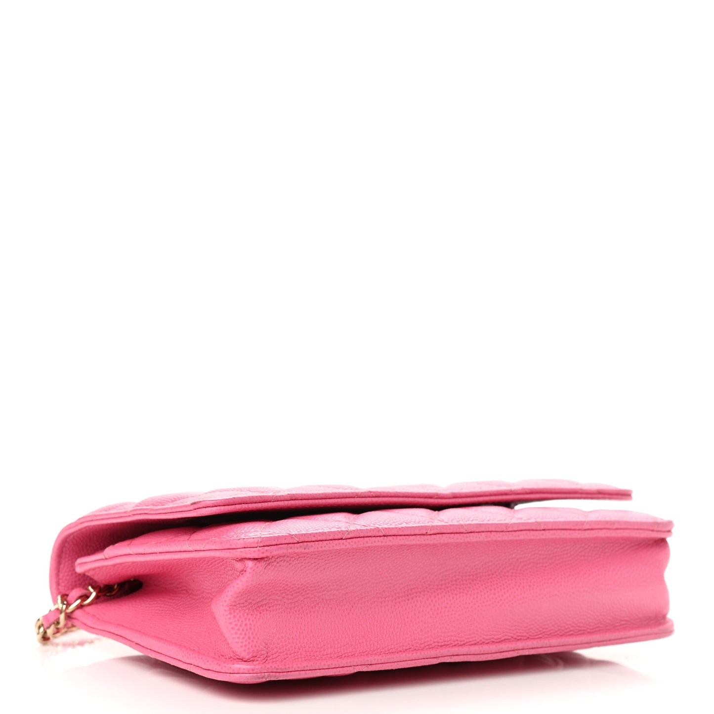 Caviar Quilted Wallet On Chain WOC Pink