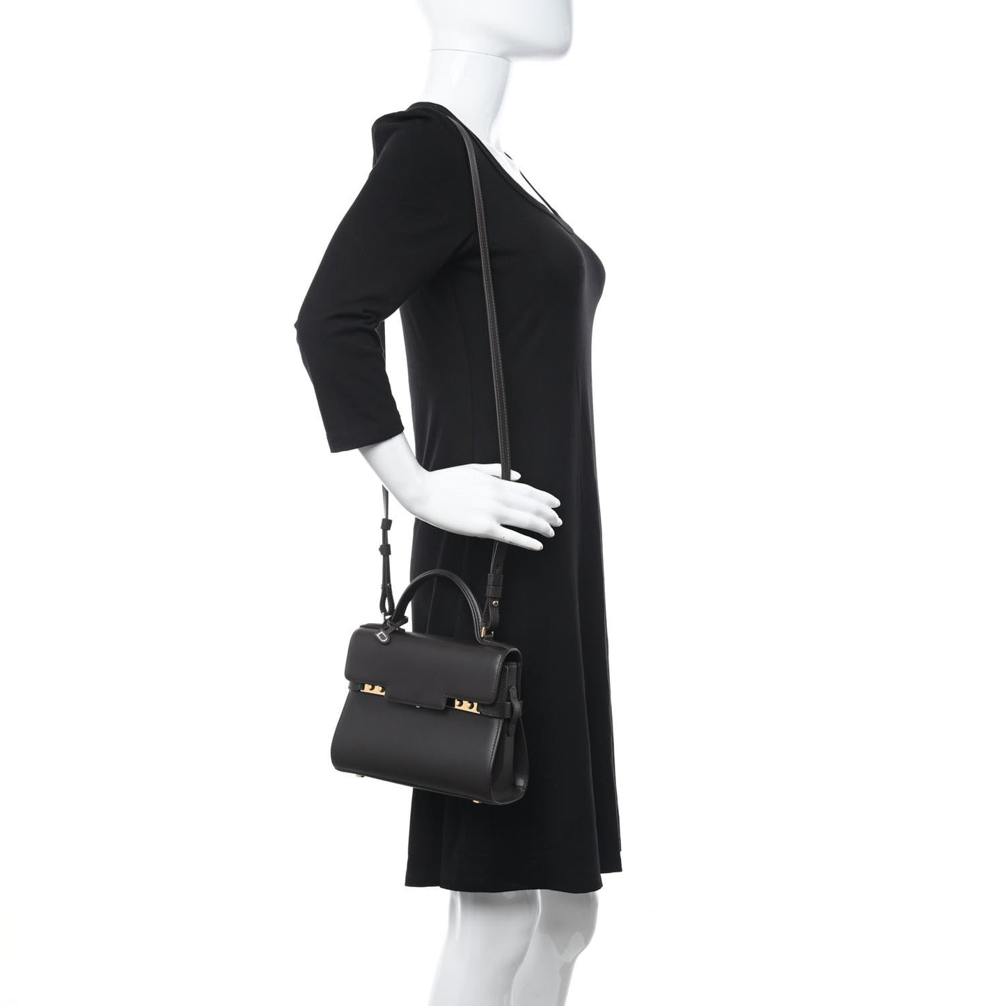 Smooth Calfskin Mini Tempete Satchel Brown