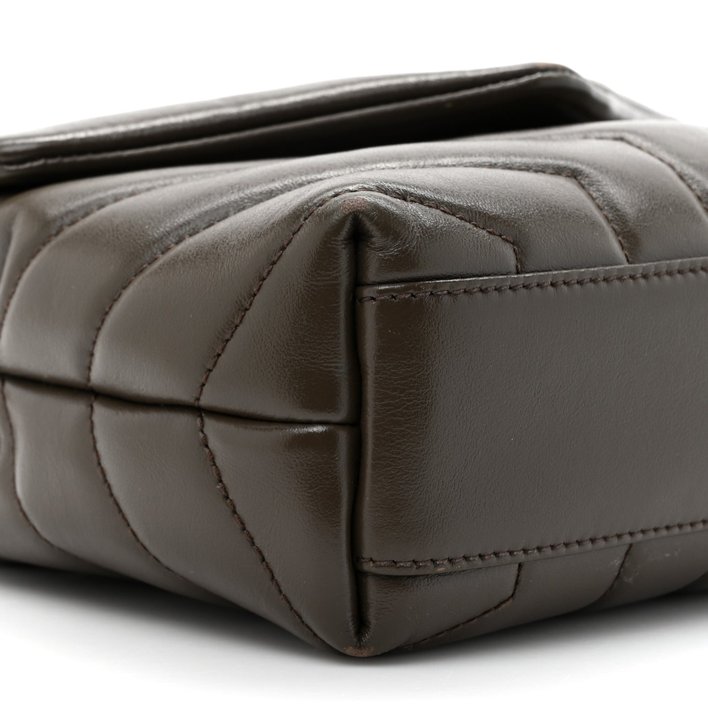 Calfskin Y Quilted Monogram Toy Loulou Crossbody Bag Military Olive
