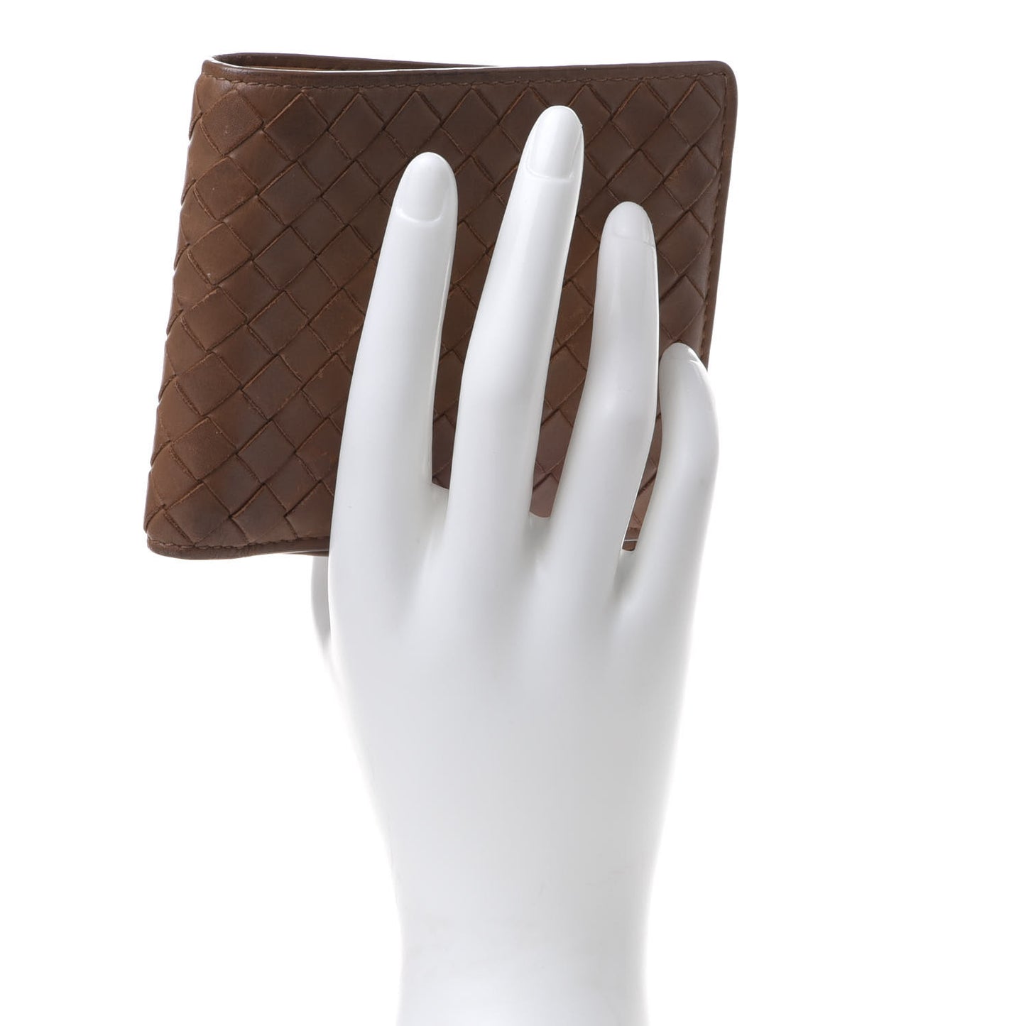 Nappa Intrecciato Bi-Fold Wallet Noce