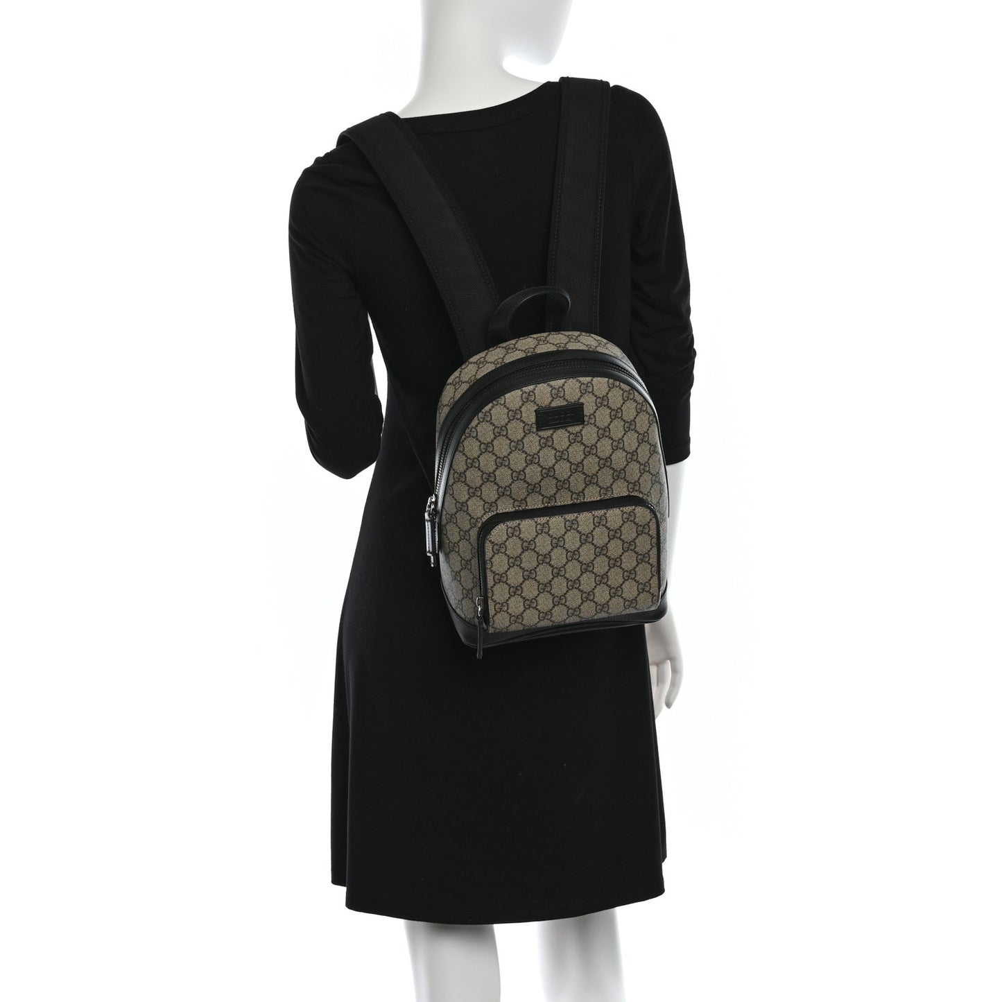 GG Supreme Monogram Small Eden Day Backpack Black
