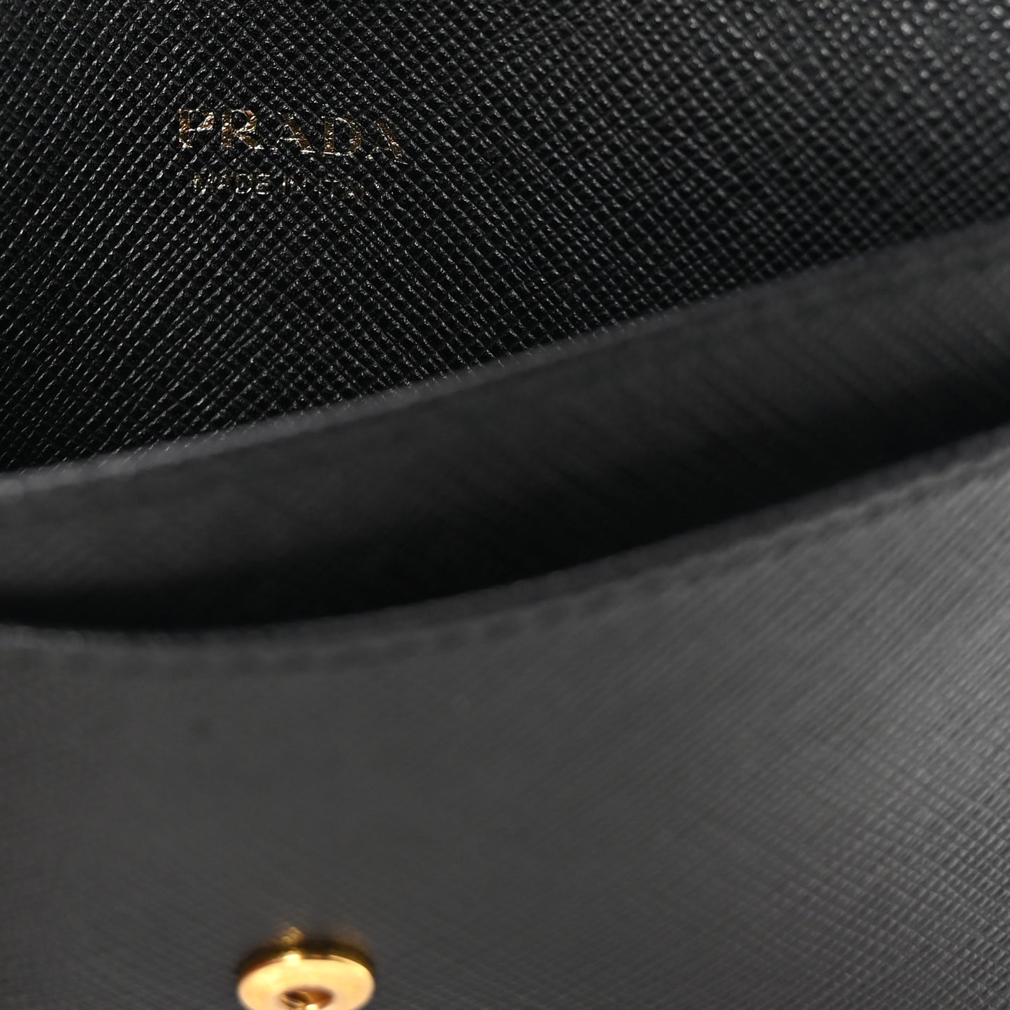 Saffiano Metal Flap Wallet Black