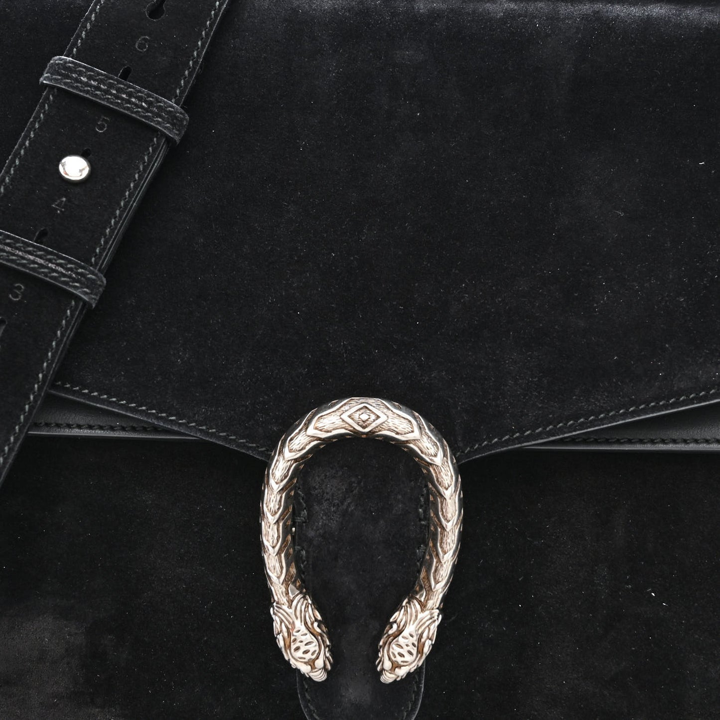Suede Medium Dionysus Messenger Bag Black