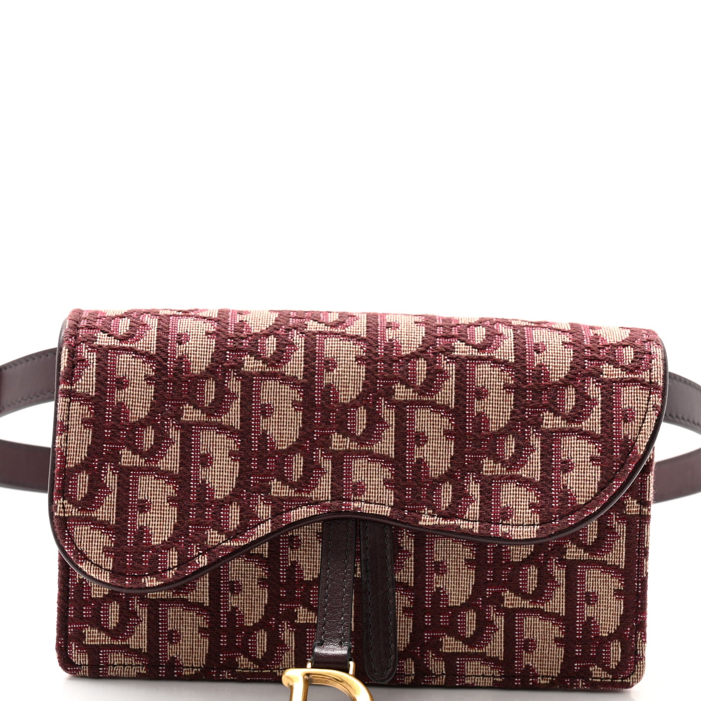 Oblique Saddle Belt Bag Bordeaux