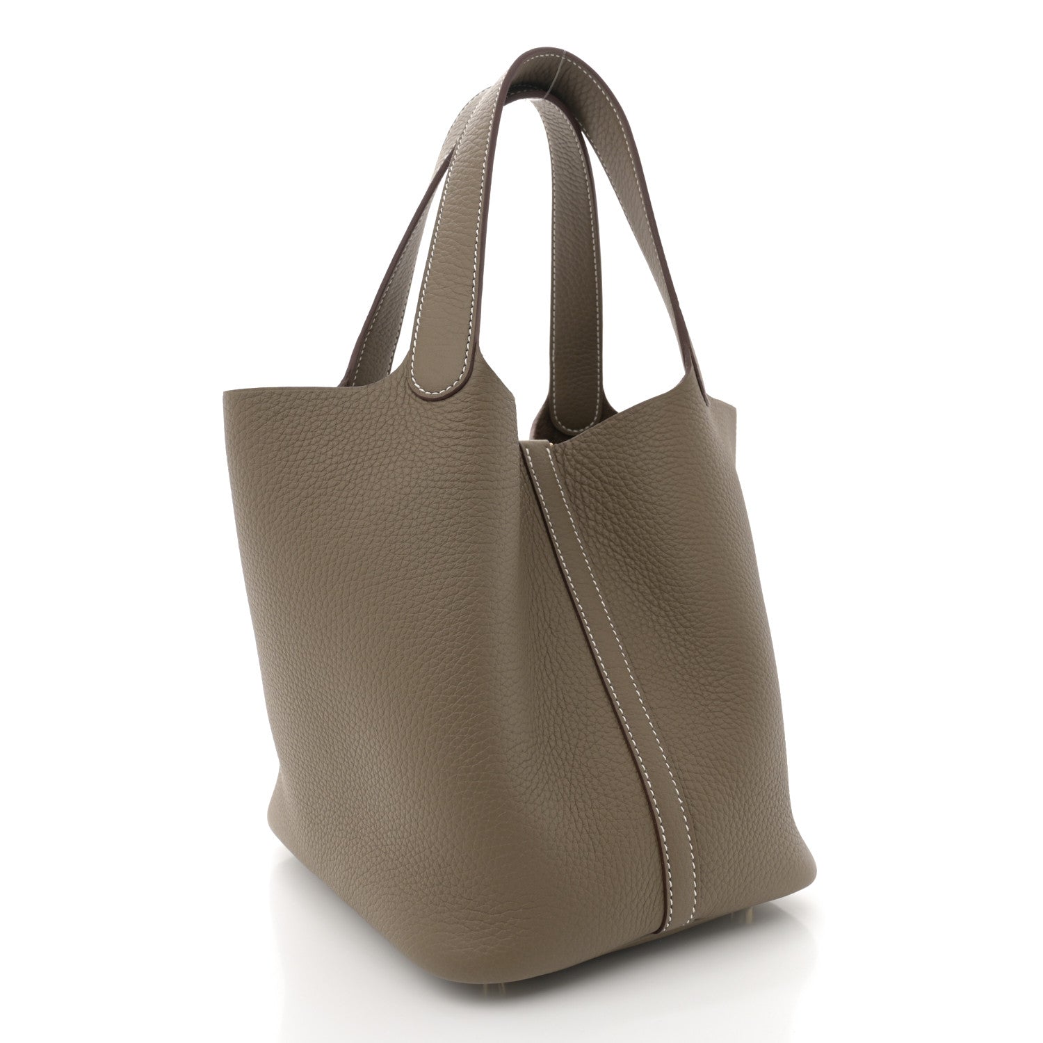 Hermes Taurillon Clemence Picotin Lock 22 MM Etoupe 3 of 11