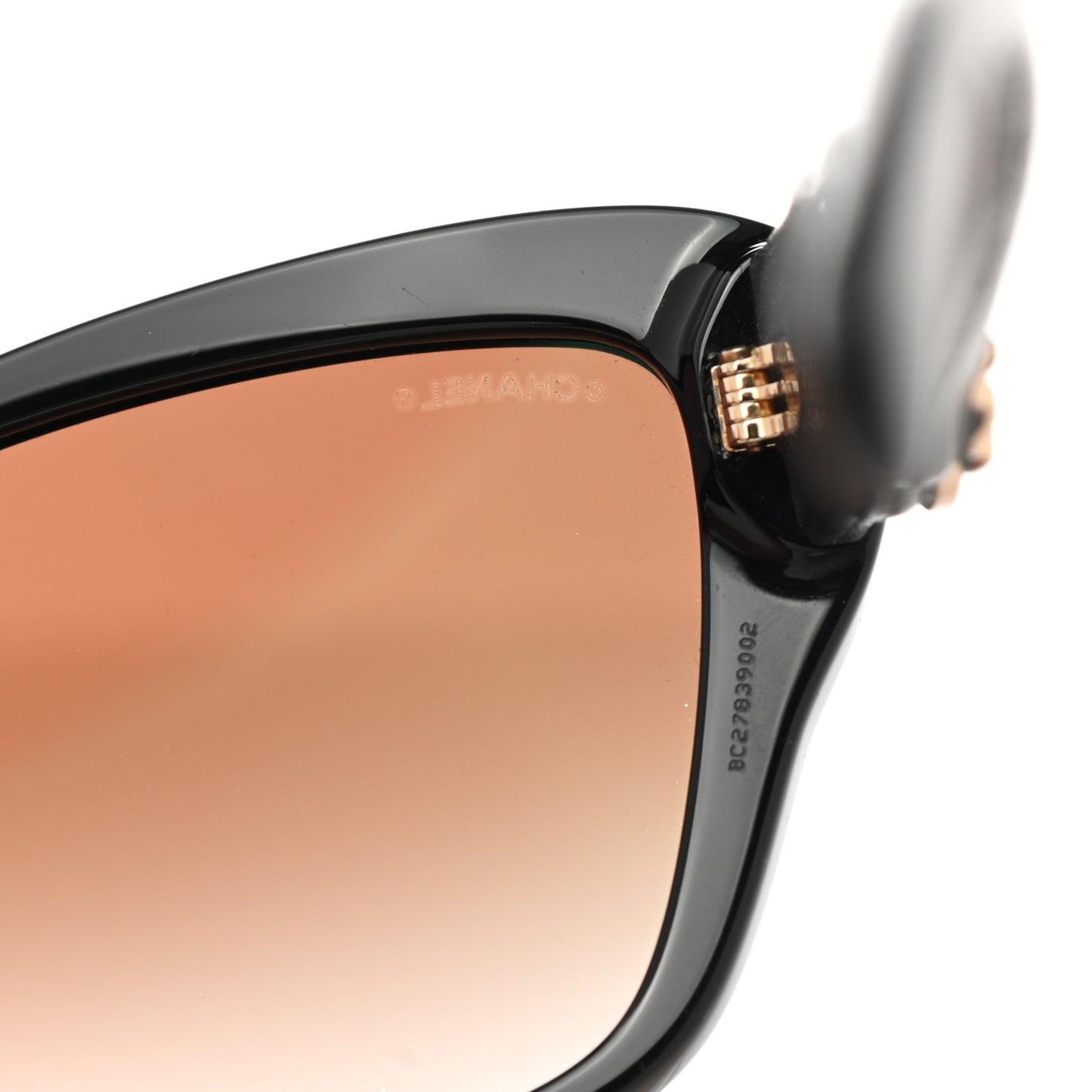 Acetate Lambskin CC Sunglasses 5457-Q-A Black