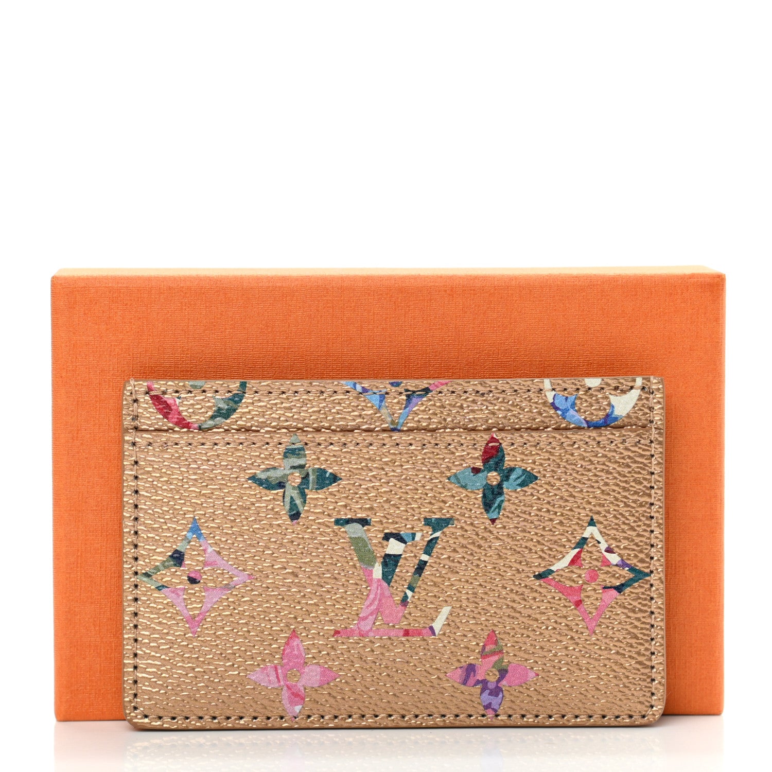 Louis Vuitton Metallic Monogram LV Garden Card Holder Gold 7 of 7