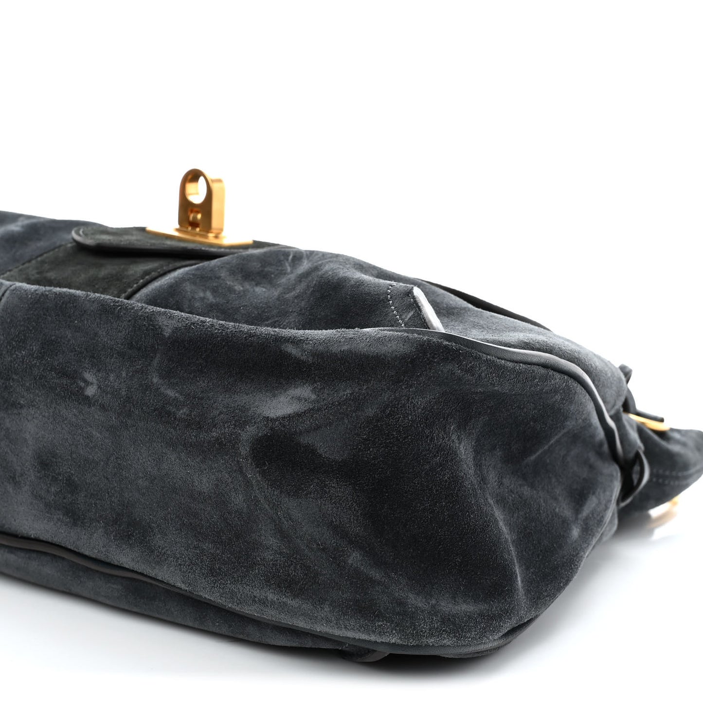 Suede Medium Lexa Shoulder Bag Silver Blue