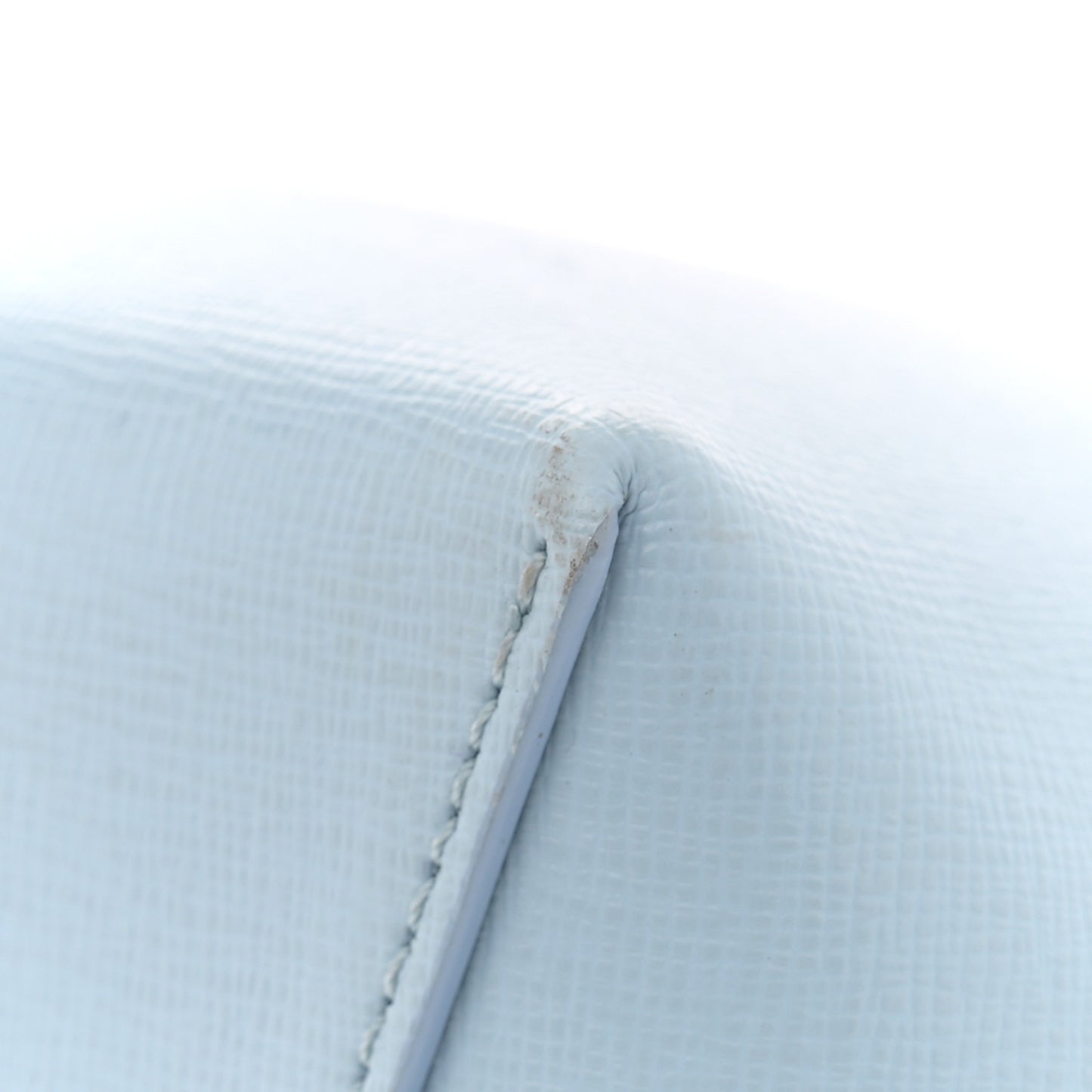 Saffiano Small Zip Tote Light Blue