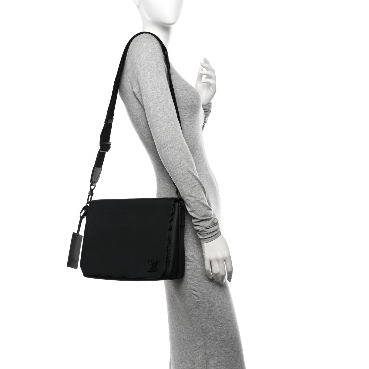 Calfskin Aerogram Takeoff Messenger Black