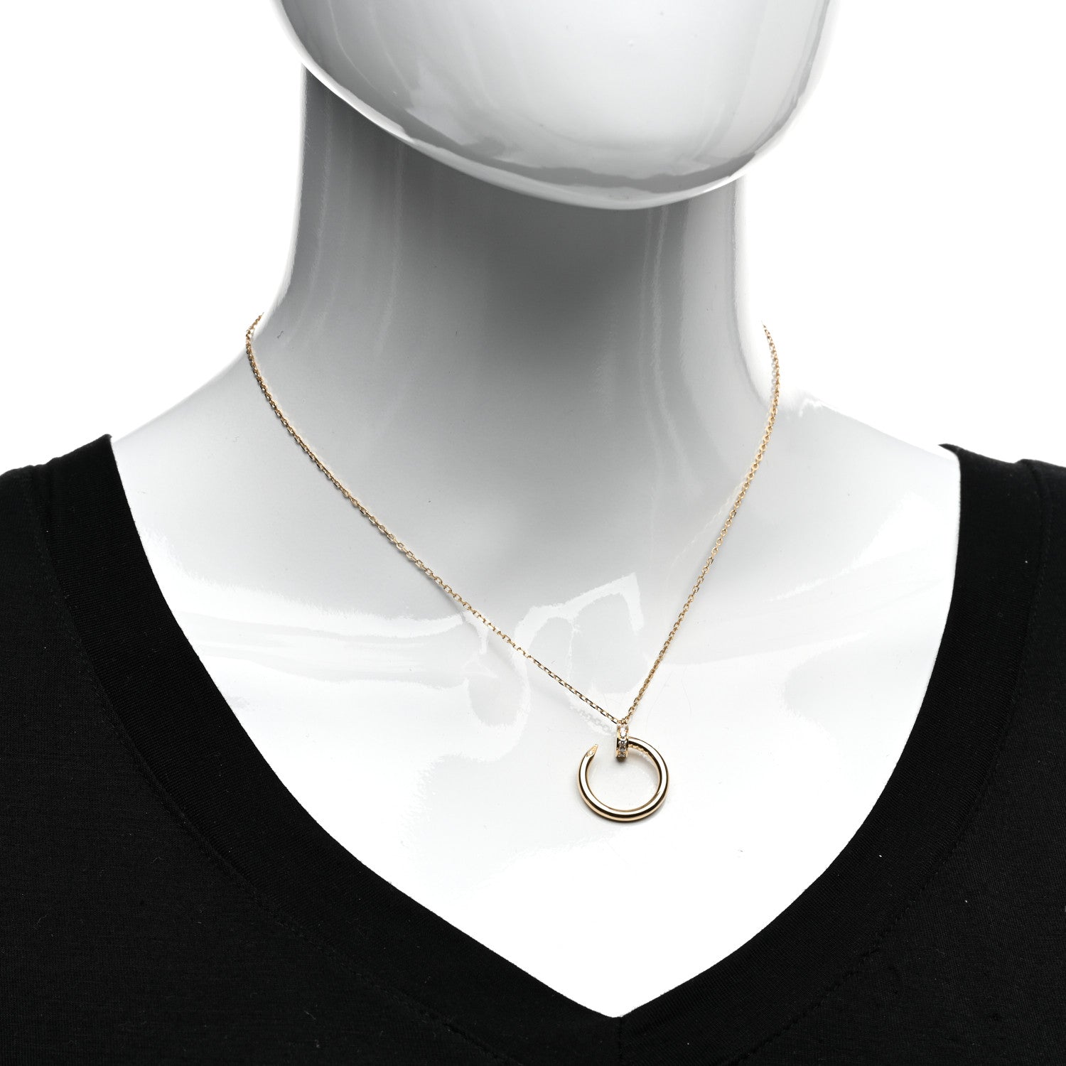 Cartier 18K Yellow Gold Diamond Juste Un Clou Pendant Necklace 2 of 4