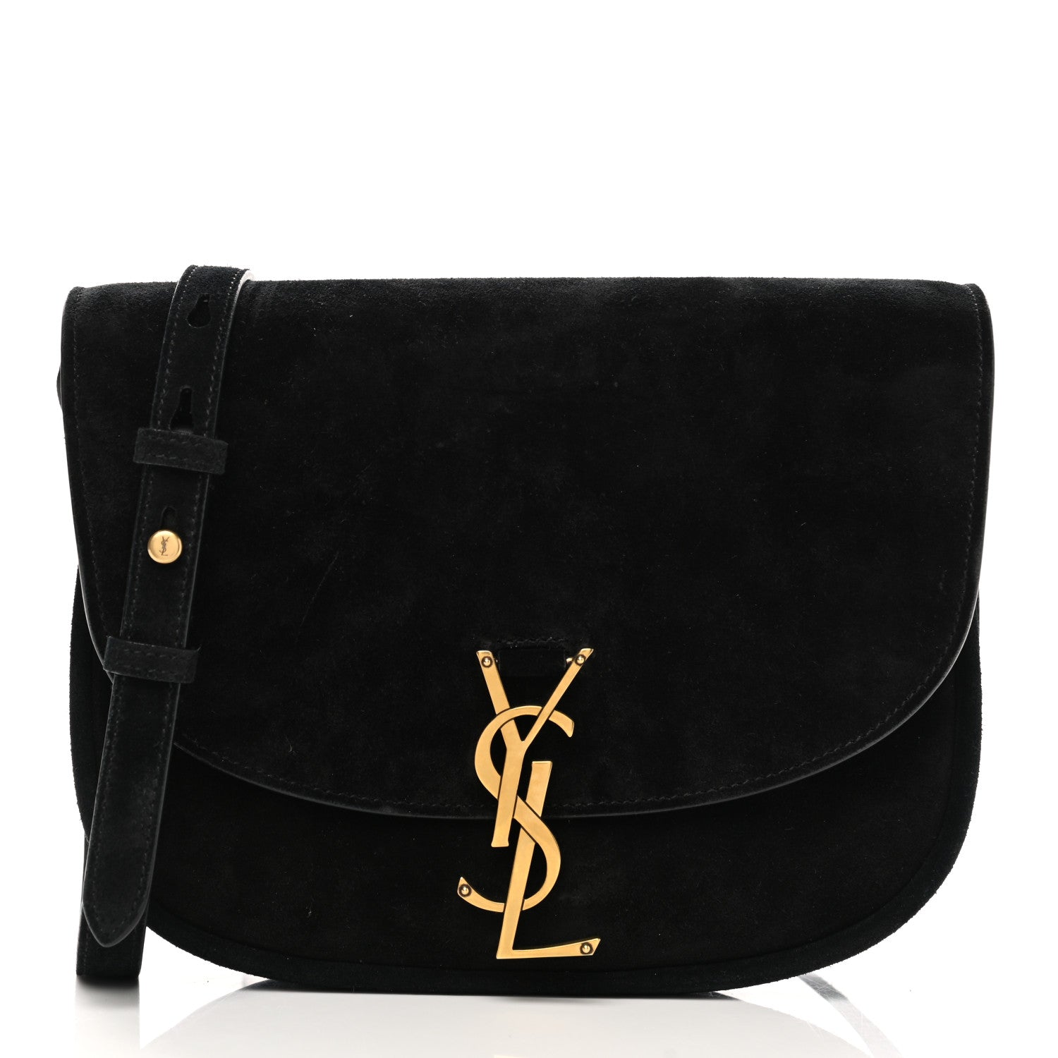 Saint Laurent Suede Calfskin Monogram Medium Kaia Satchel Black 1 of 10