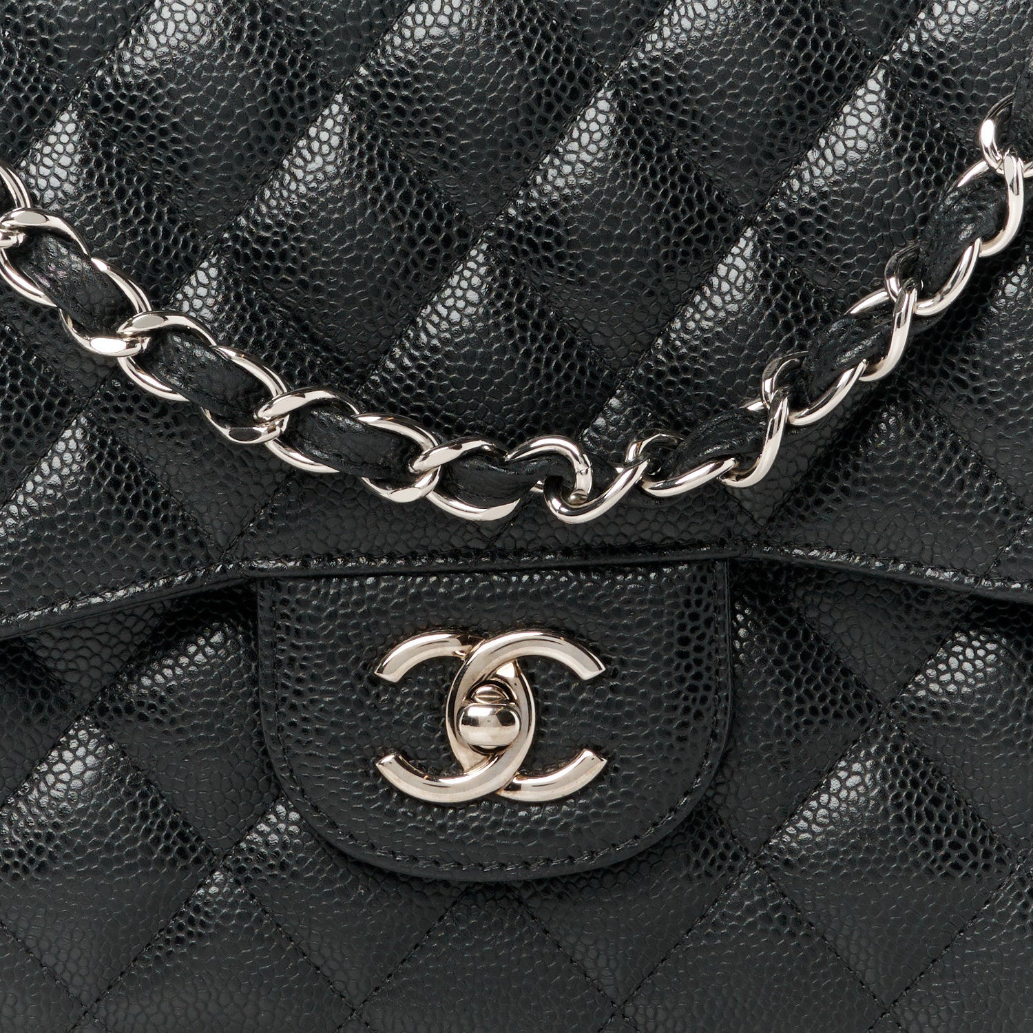 Chanel Caviar Quilted Jumbo Double Flap Black 9 of 12