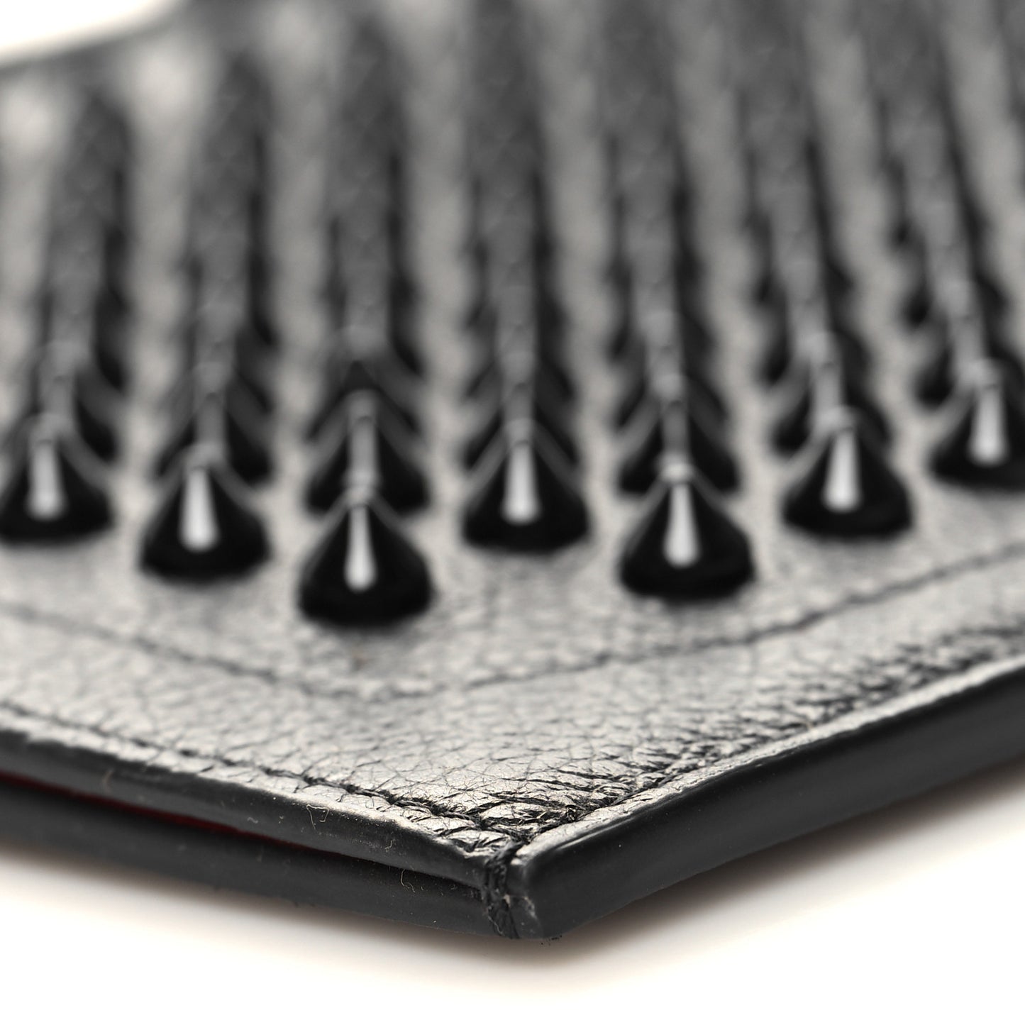 Empire Calfskin Spikes Loubilab Clutch Black