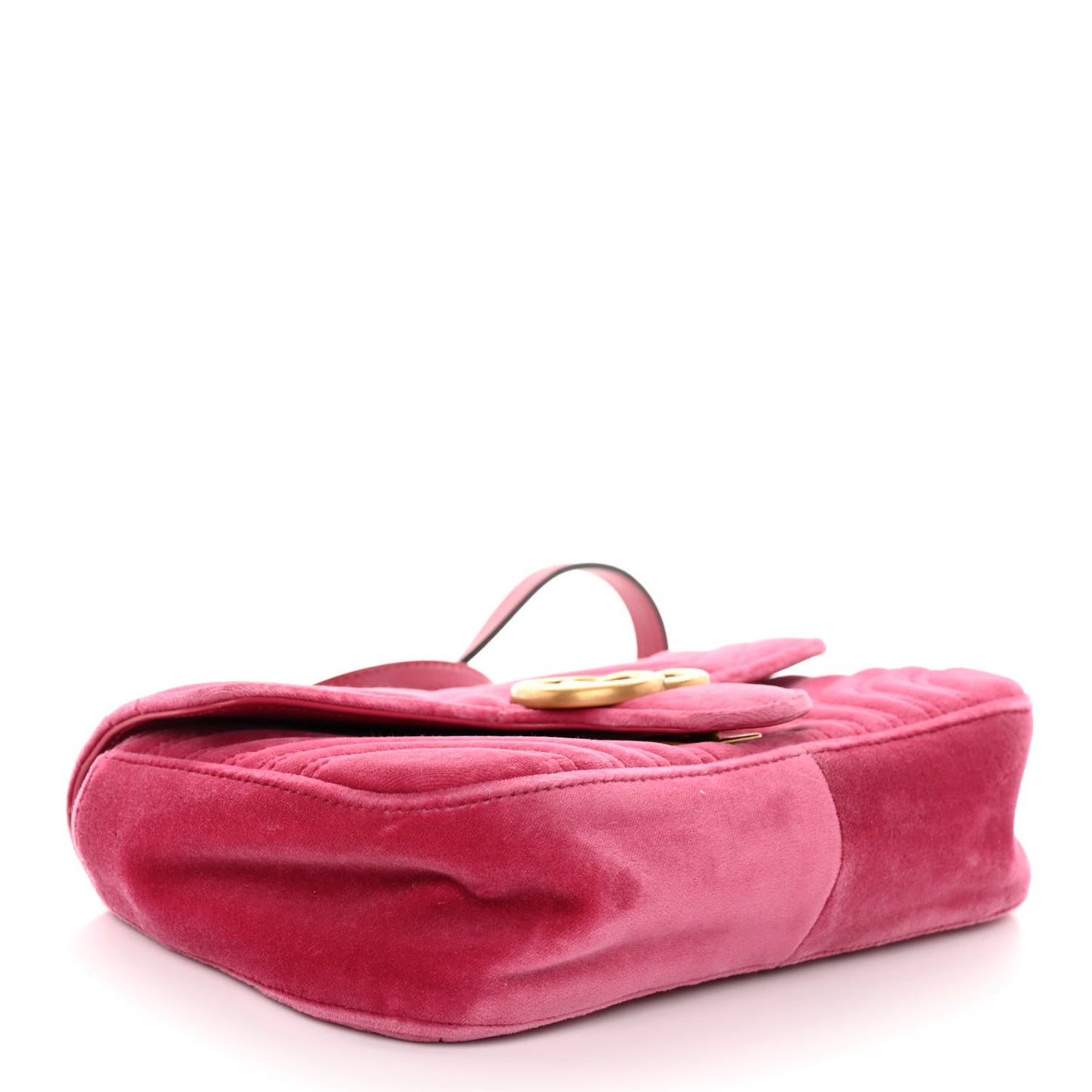 Velvet Matelasse Small GG Marmont Shoulder Bag Light Raspberry Rose