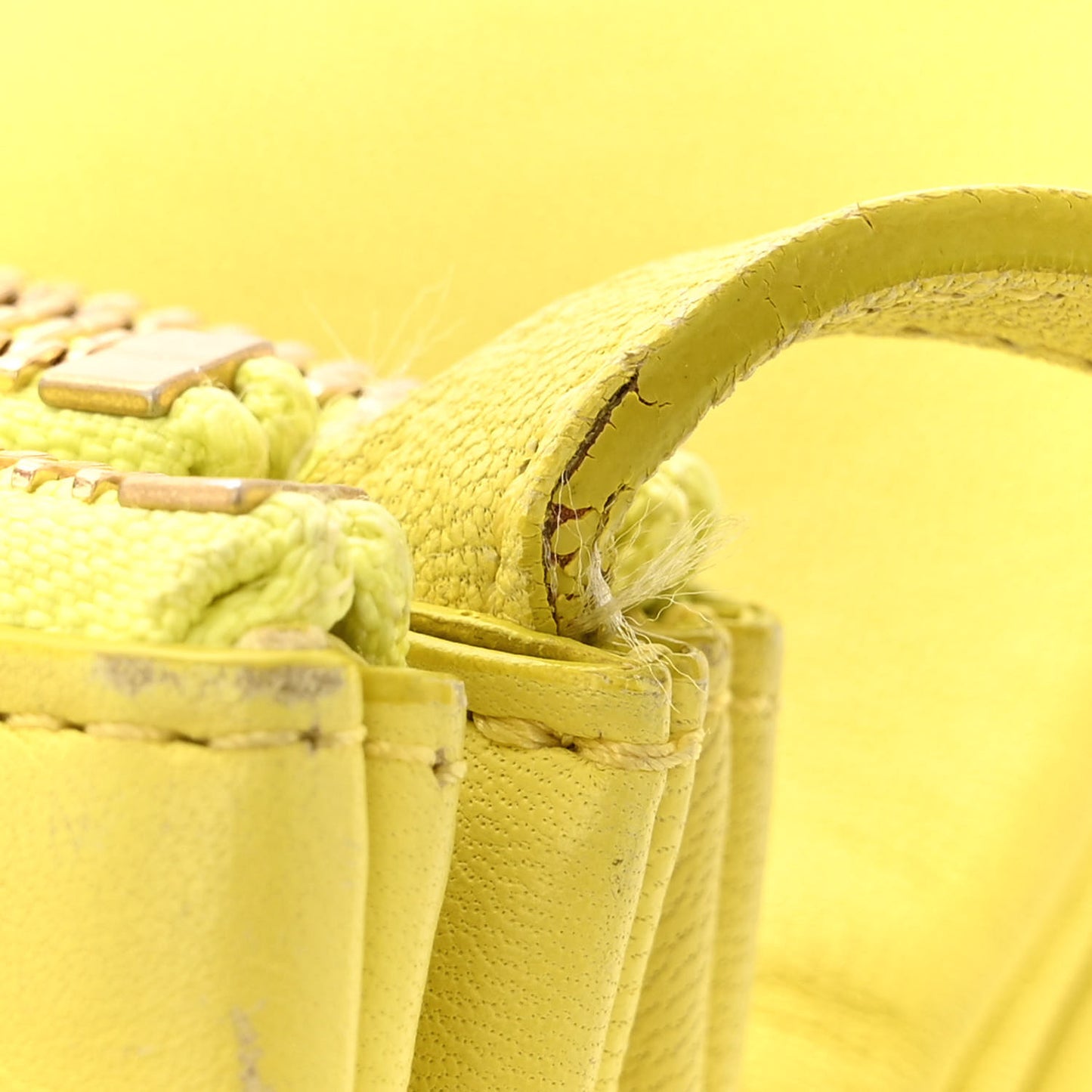 Lambskin Small Trio Crossbody Bag Citron