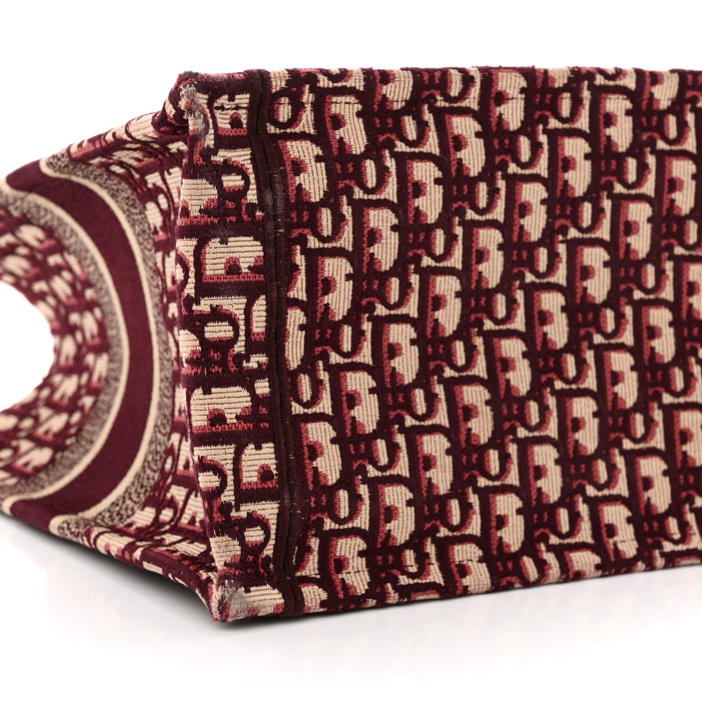 Oblique Medium Book Tote Burgundy Multicolor