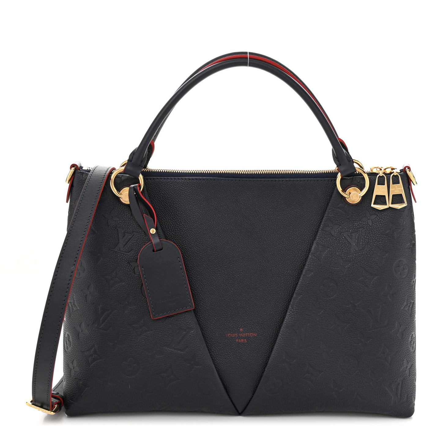 Empreinte V Tote MM Marine Rouge