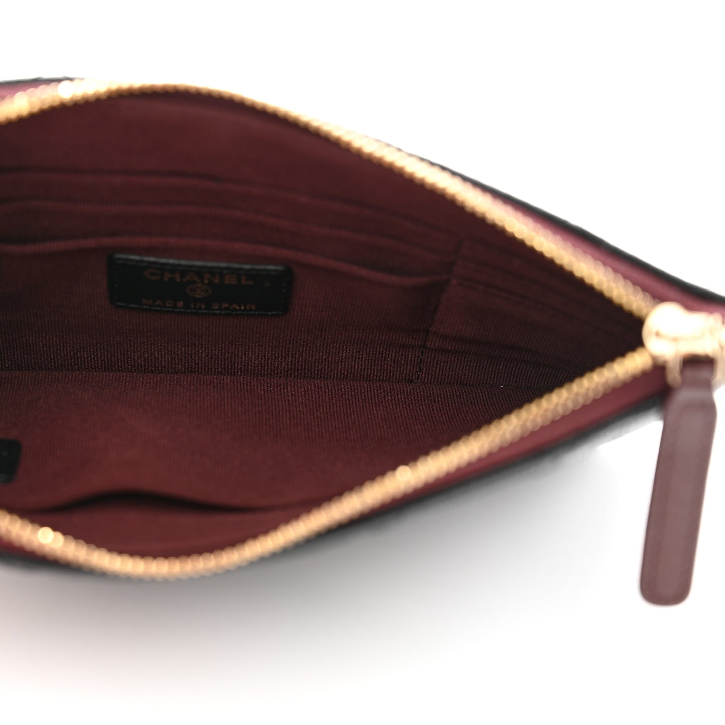 Caviar Quilted Cosmetic Case Black