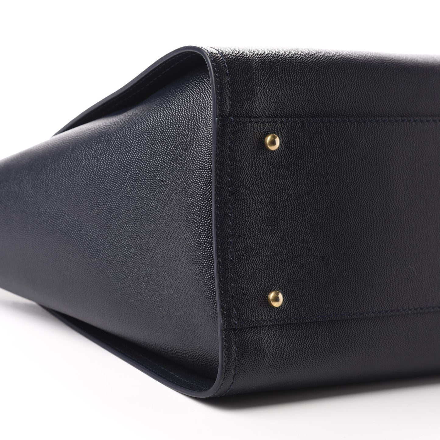 Caviar Medium Studded Deauville Tote Navy