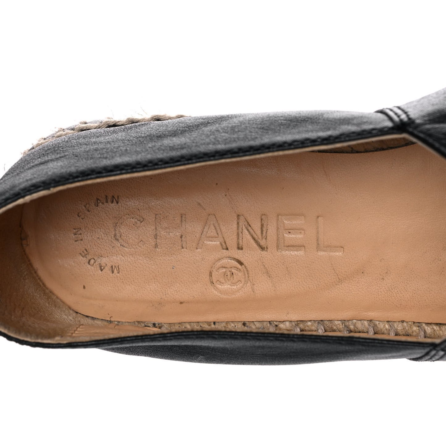 Lambskin CC Espadrilles 37 Black