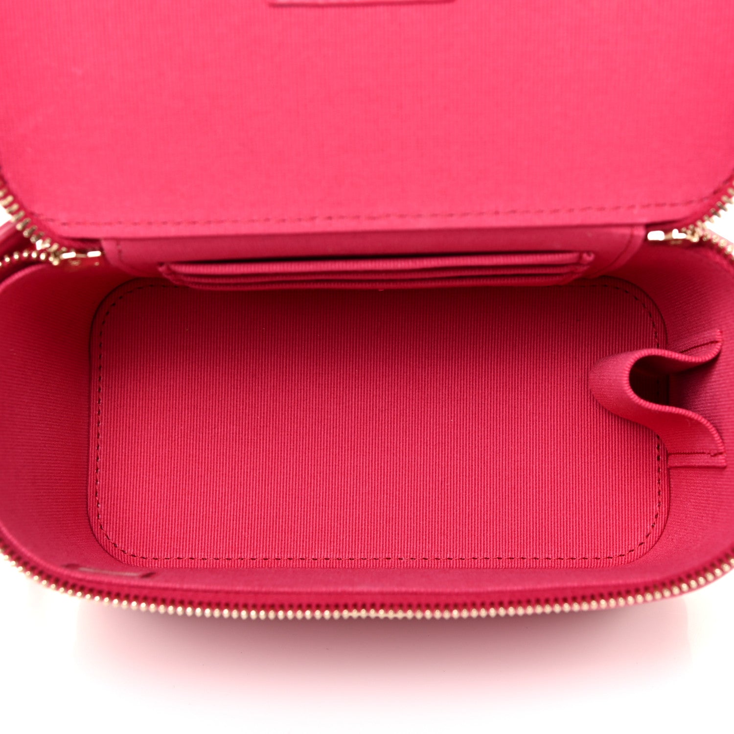 Chanel Lambskin Quilted Small Top Handle Vanity Case With Chain Dark Pink 5 of 11