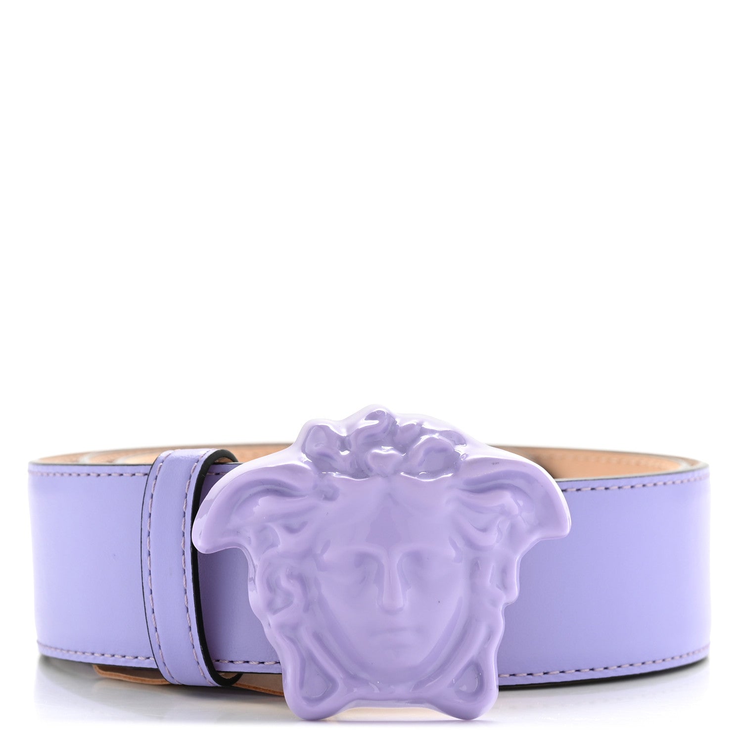 Versace Calfskin Tonal 3cm La Medusa Belt 90 36 Purple 1846784