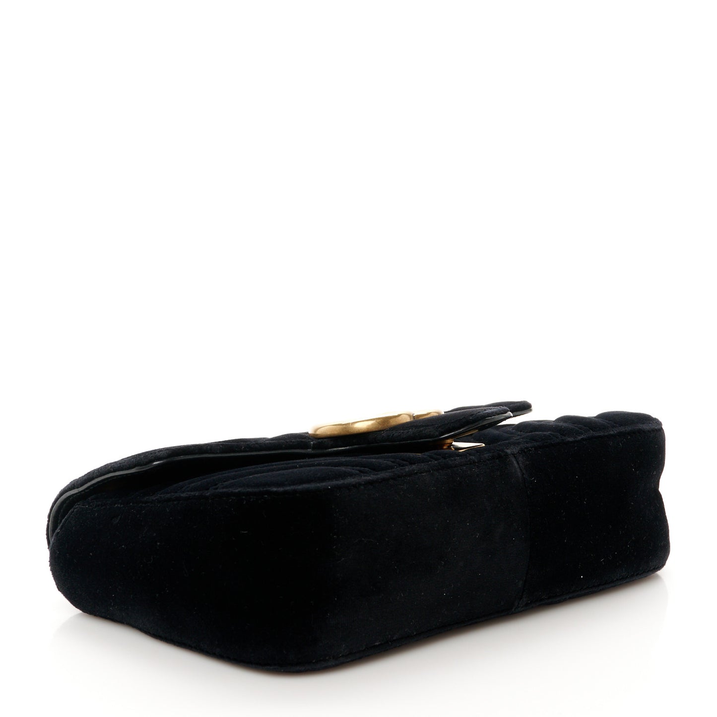 Velvet Matelasse Mini GG Marmont Shoulder Bag Black
