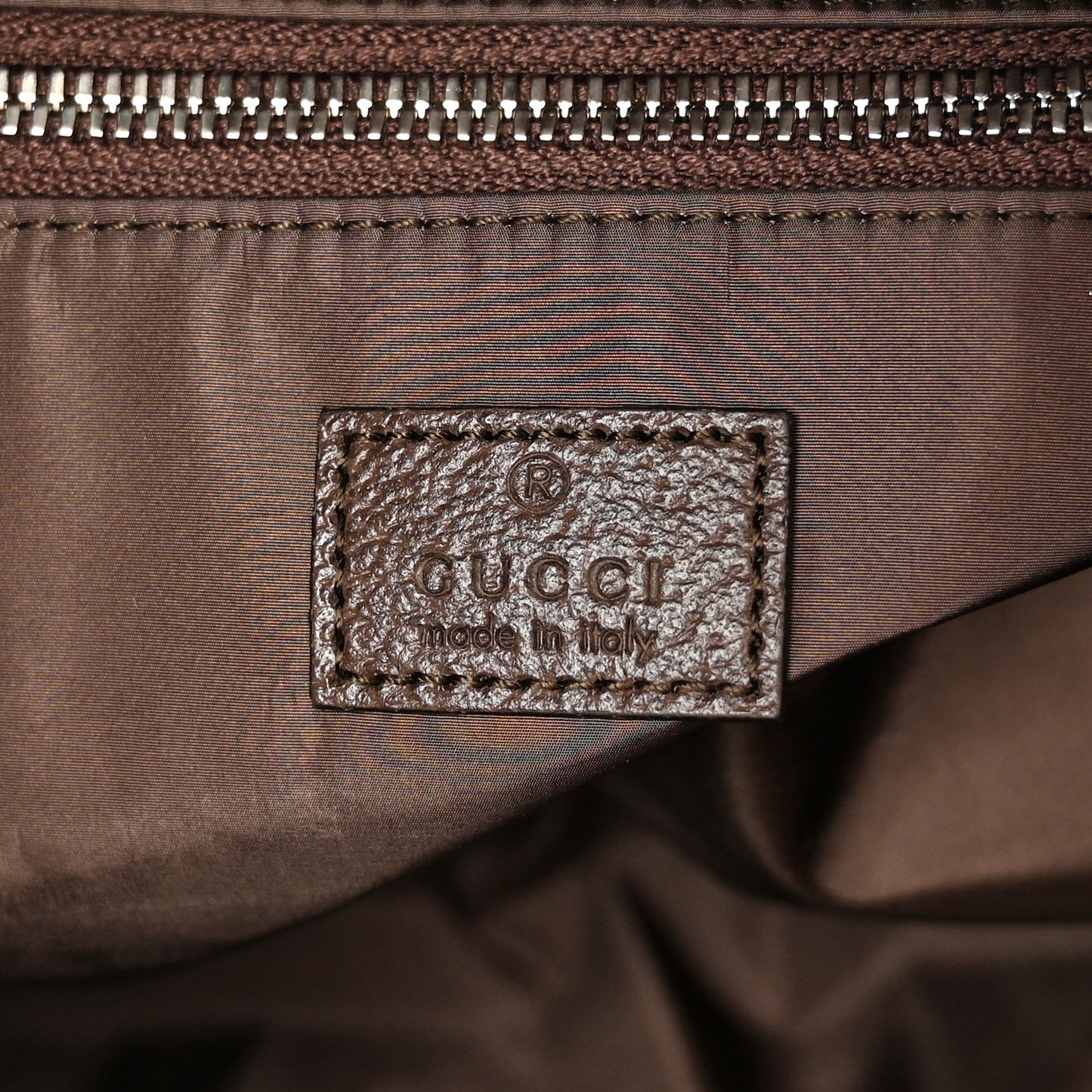 GG Supreme Monogram Web Medium Duffle Bag Brown