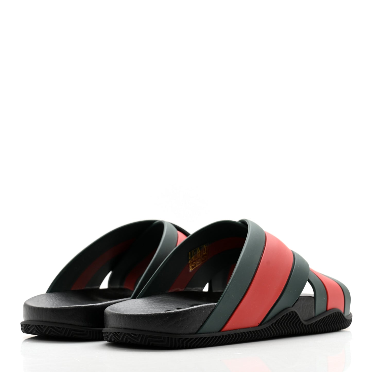 Rubber Web Womens Criss Cross Slide Sandals 40 Green Red