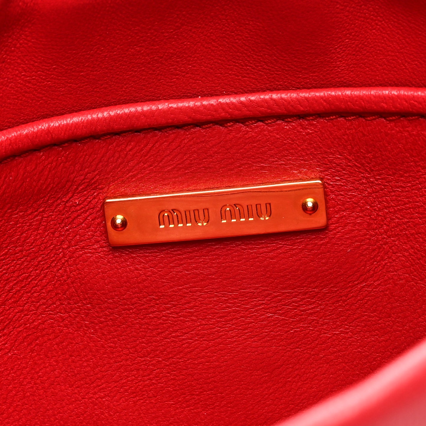 Nappa Matelasse Crossbody Clutch Red