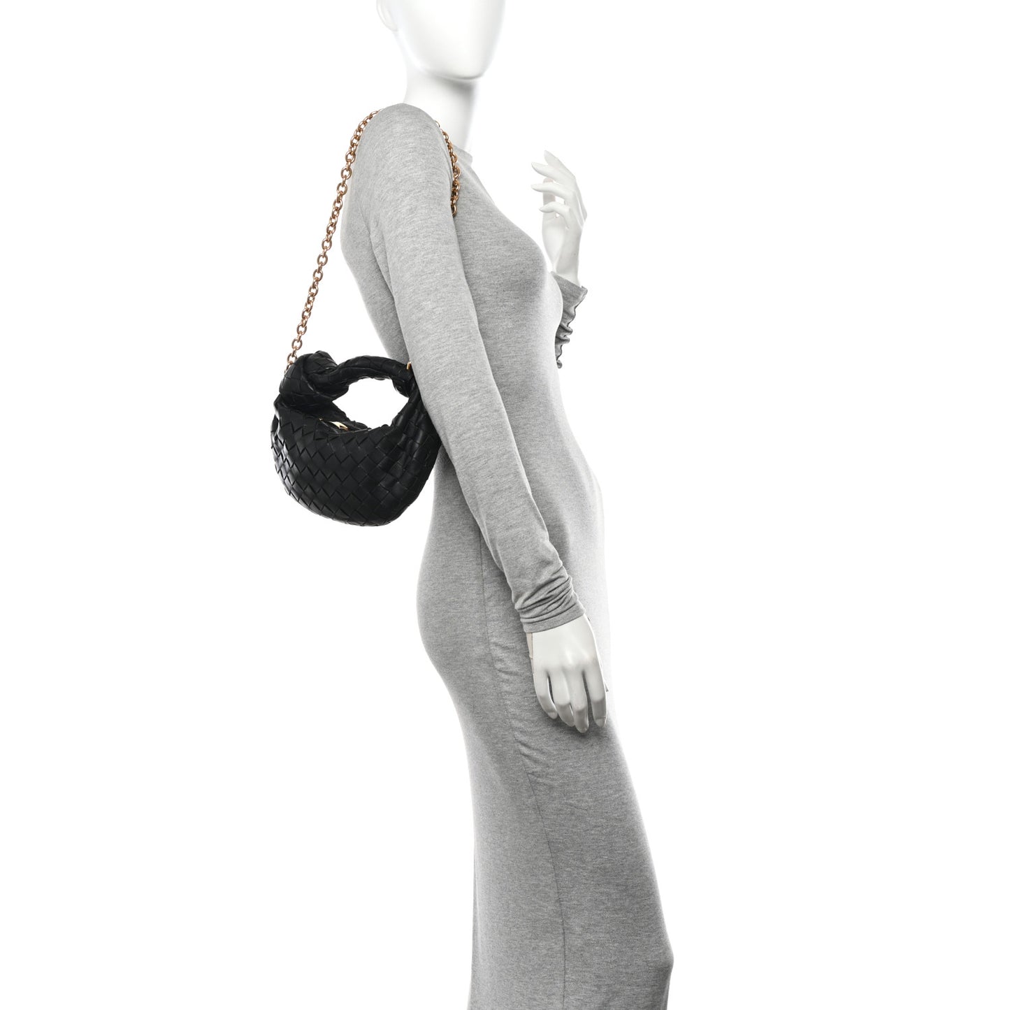 Nappa Intrecciato Mini Chain Jodie Black
