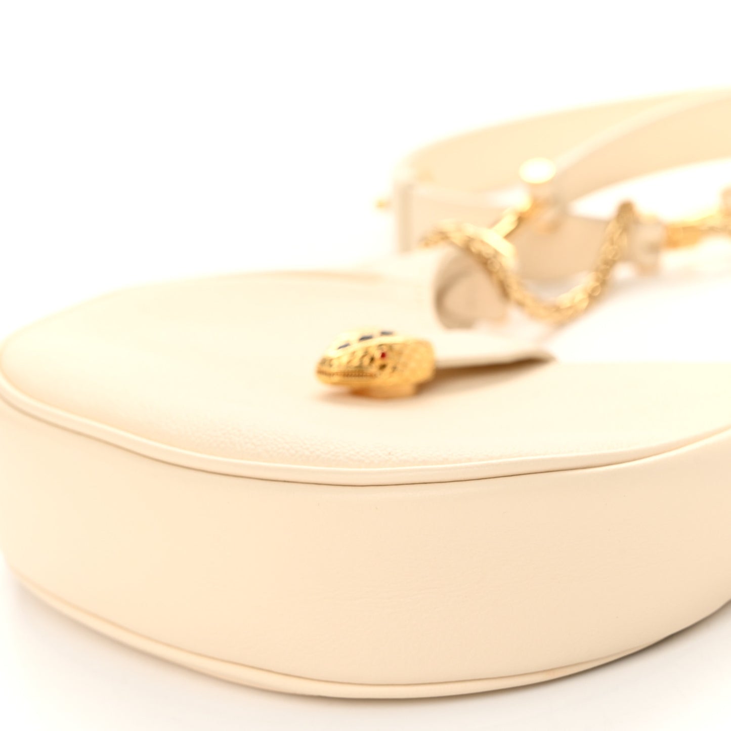 Calfskin Serpenti Forever Mini Hobo Ivory Opal