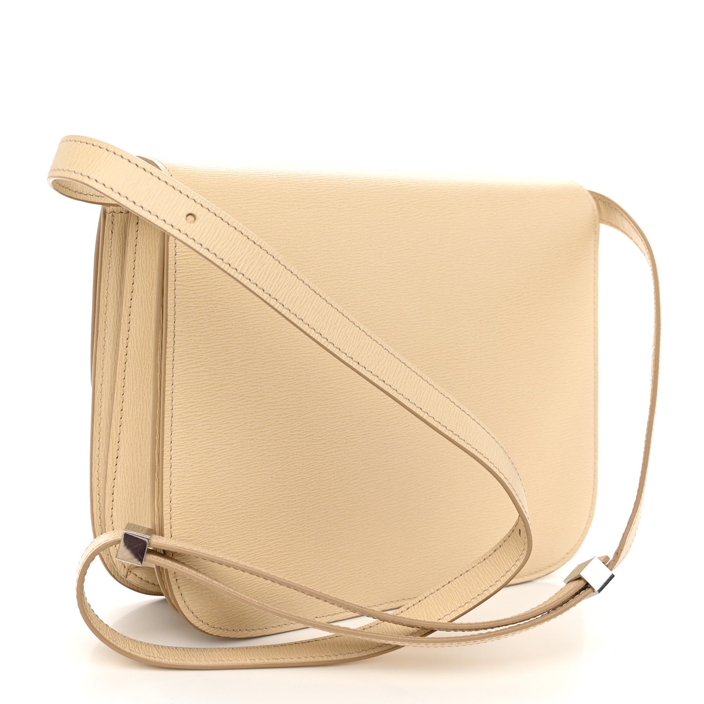 Liege Calfskin Medium Classic Box Flap Bag Powder