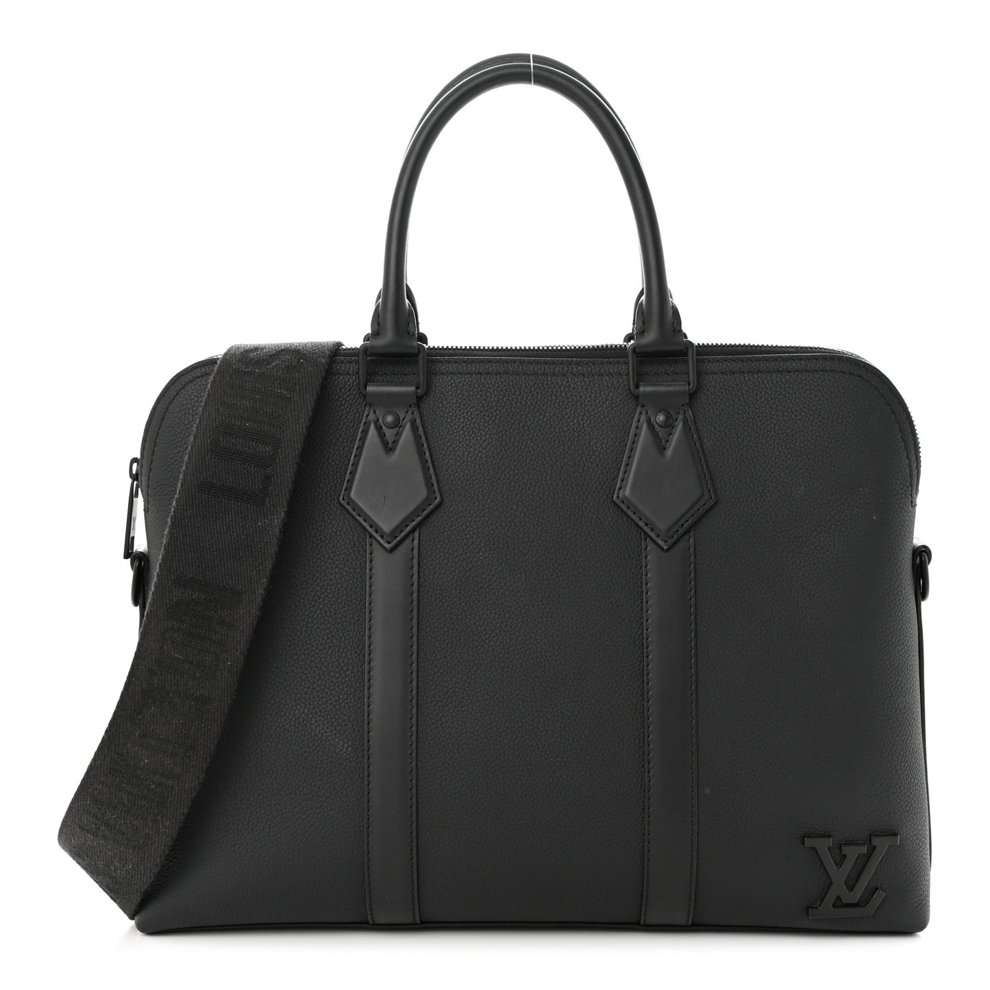 Calfskin Aerogram Takeoff Briefcase Black